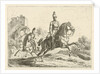 Two soldiers on horseback by Johannes Mock
