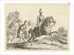 Two soldiers on horseback by Johannes Mock