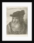 Portrait of an old man with beret by Johannes Mock