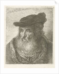 Portrait of an old man with beret by Johannes Mock