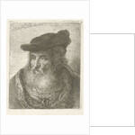 Portrait of an old man with beret by Johannes Mock