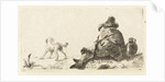 Man with dog by Paulus Charles Gerard Poelman