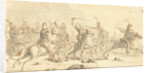 Cavalry during a battle by Gerardus Emaus de Micault