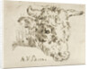 Head of a cow by Anthonie van den Bos