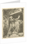 Bakker blows a horn by Adriaen van Ostade