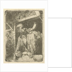 Bakker blows a horn by Adriaen van Ostade