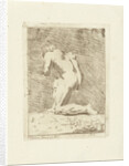 Naked kneeling man by I. Ephraimsz. Dresden