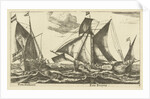 Two ships: a galliot and boeier by Reinier Nooms