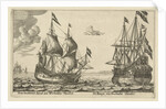 The ships De Parel and De Dubbele Arend by Reinier Nooms