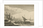 Harbor with boats by Jan van Almeloveen