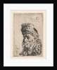 Bust of a man with fur hat by Salomon Koninck
