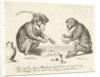 Two monkeys cards by Anonymous