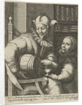 Jester with wine cask by Anonymous