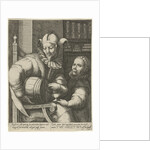 Jester with wine cask by Anonymous