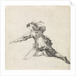 Soldier with rifle left by Philips Wouwerman