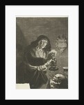 Old woman by candlelight by Joachim von Sandrart