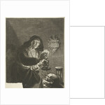 Old woman by candlelight by Joachim von Sandrart