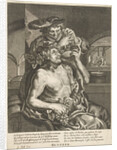 October, Bacchus who drinks wine by Joachim von Sandrart