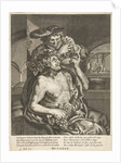 October, Bacchus who drinks wine by Joachim von Sandrart