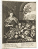September represented as woman at table laden with fruits and vegetables by Joachim von Sandrart