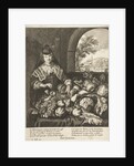 September represented as woman at table laden with fruits and vegetables by Joachim von Sandrart