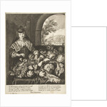 September represented as woman at table laden with fruits and vegetables by Joachim von Sandrart