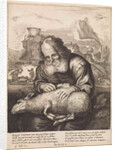 June: A shepherd shears a sheep by Joachim von Sandrart
