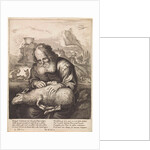 June: A shepherd shears a sheep by Joachim von Sandrart