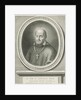 Portrait of St. Francis de Sales, a halo behind his head, he was bishop of Geneva and Annecy, on the pedestal a Bible quote by Nicolas Pitau I