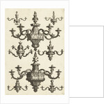 Two large and six small chandeliers, Daniël Marot (I) by Anonymous