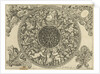 Edge of circular plate with leaf tendrils, masks and putti, Anthonie de Winter by C. de Moelder