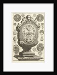 clock on pedestal, crowned with globe, Daniël Marot (I) by Anonymous