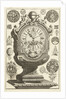 clock on pedestal, crowned with globe, Daniël Marot (I) by Anonymous