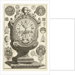 clock on pedestal, crowned with globe, Daniël Marot (I) by Anonymous