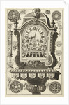 Clock on console awarded bust, Daniël Marot (I) by Anonymous