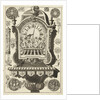 Clock on console awarded bust, Daniël Marot (I) by Anonymous