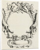 Cartouche with lobe ornament consisting of a large and small compartment by Clement de Jonghe