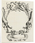 Cartouche with lobe ornament consisting of a large and small compartment by Clement de Jonghe