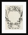 Cartouche with lobe ornament consisting of a large and small compartment by Clement de Jonghe