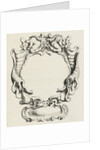 Cartouche with lobe ornament consisting of a large and small compartment by Clement de Jonghe