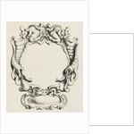 Cartouche with lobe ornament consisting of a large and small compartment by Clement de Jonghe