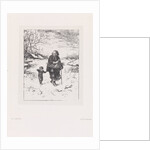 Wood gatherers with a crying child, Elchanon Verveer by Maurits Verveer