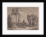 Group of people at fountain by Martinus van den Enden I