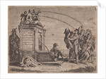 Group of people at fountain by Martinus van den Enden I