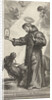 Saint Anthony of Padua made a wonder with donkey kneeling for host by Pieter de Bailliu I
