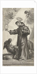 Saint Anthony of Padua made a wonder with donkey kneeling for host by Pieter de Bailliu I