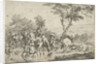 Farmers stabbing a creek with their flock by H. Pielmans