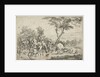 Farmers stabbing a creek with their flock by H. Pielmans
