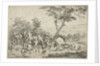 Farmers stabbing a creek with their flock by H. Pielmans