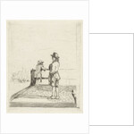 Two sailors in the harbor waiting by Louis Bernard Coclers